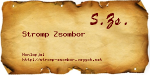 Stromp Zsombor névjegykártya